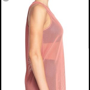 Alo mesh workout top in beige